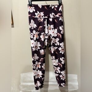 Balance Collection Floral Leggings - Purple and White